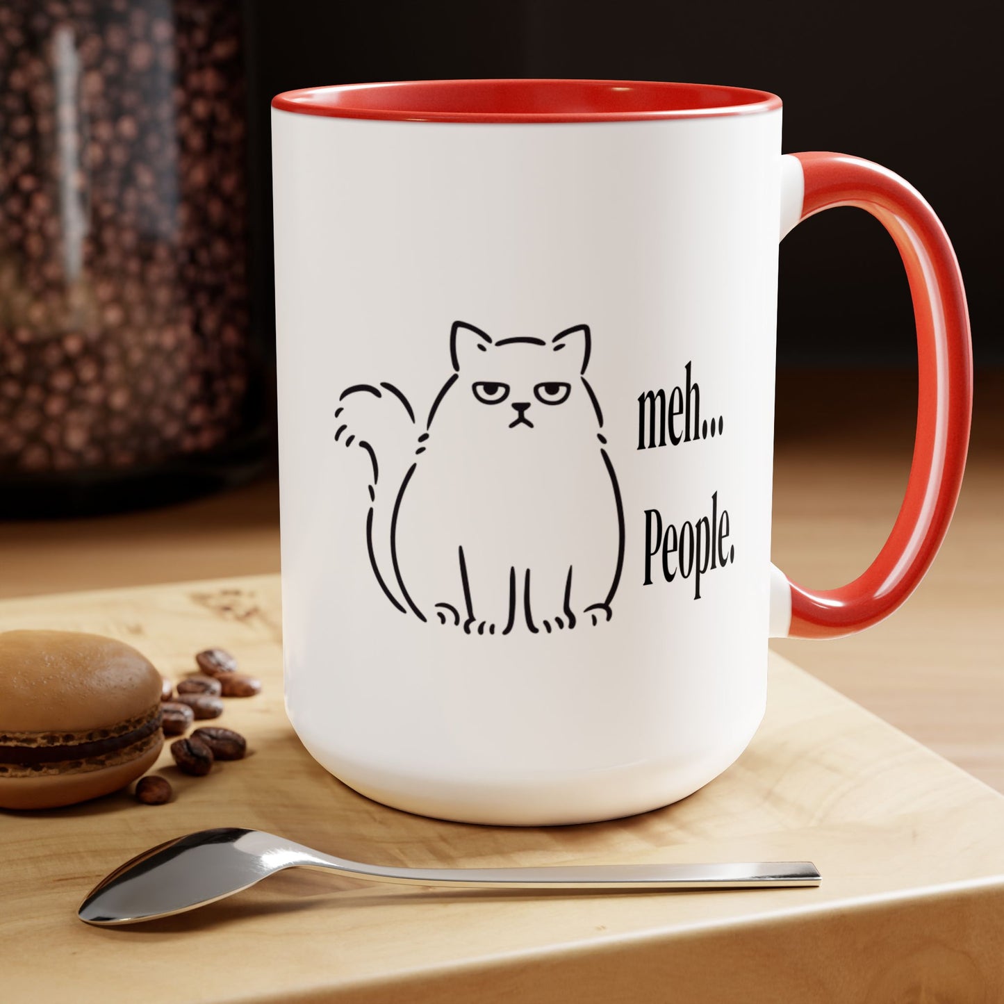 Meh...People Two-Tone Coffee Mugs, 15oz