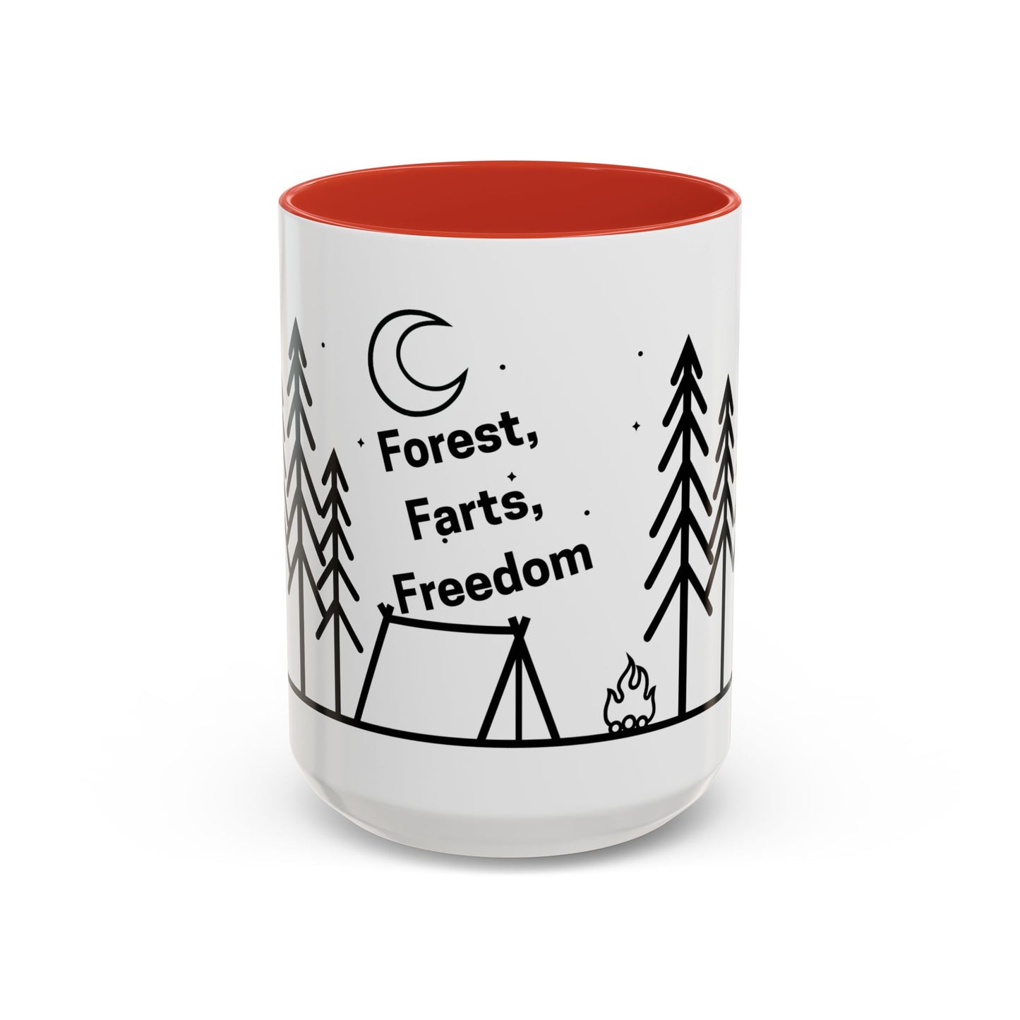 Camping Coffee Mug, Camp Kitchen Mug, Camper Coffee Mug, Forest Farts Freedom Mug, Gift for Camper, Gift for Coffee Lover, RV Lover Gift