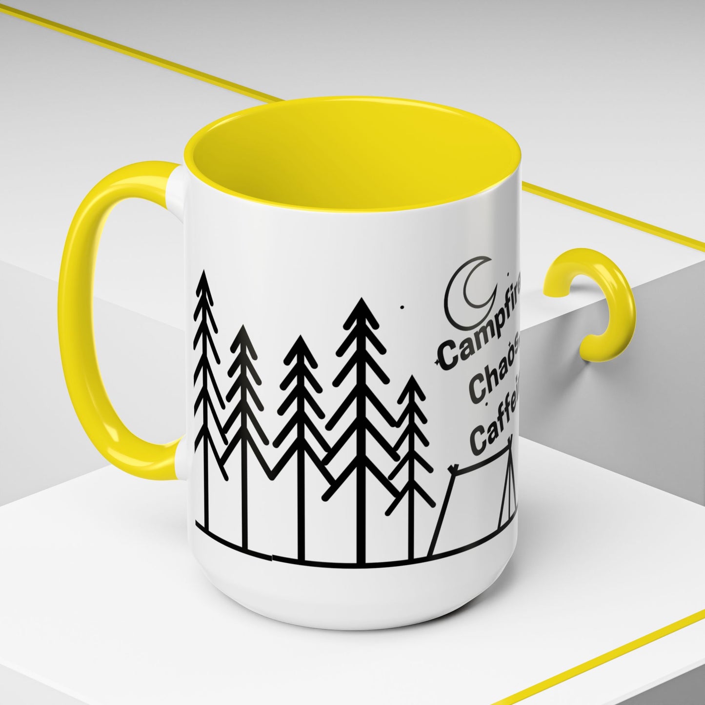 Camping Coffee Mug, Camp Kitchen Mug, Camper Coffee Mug, Camping Chaos Caffeine Mug, Gift for Camper, Gift for Coffee Lover, RV Lover Gift