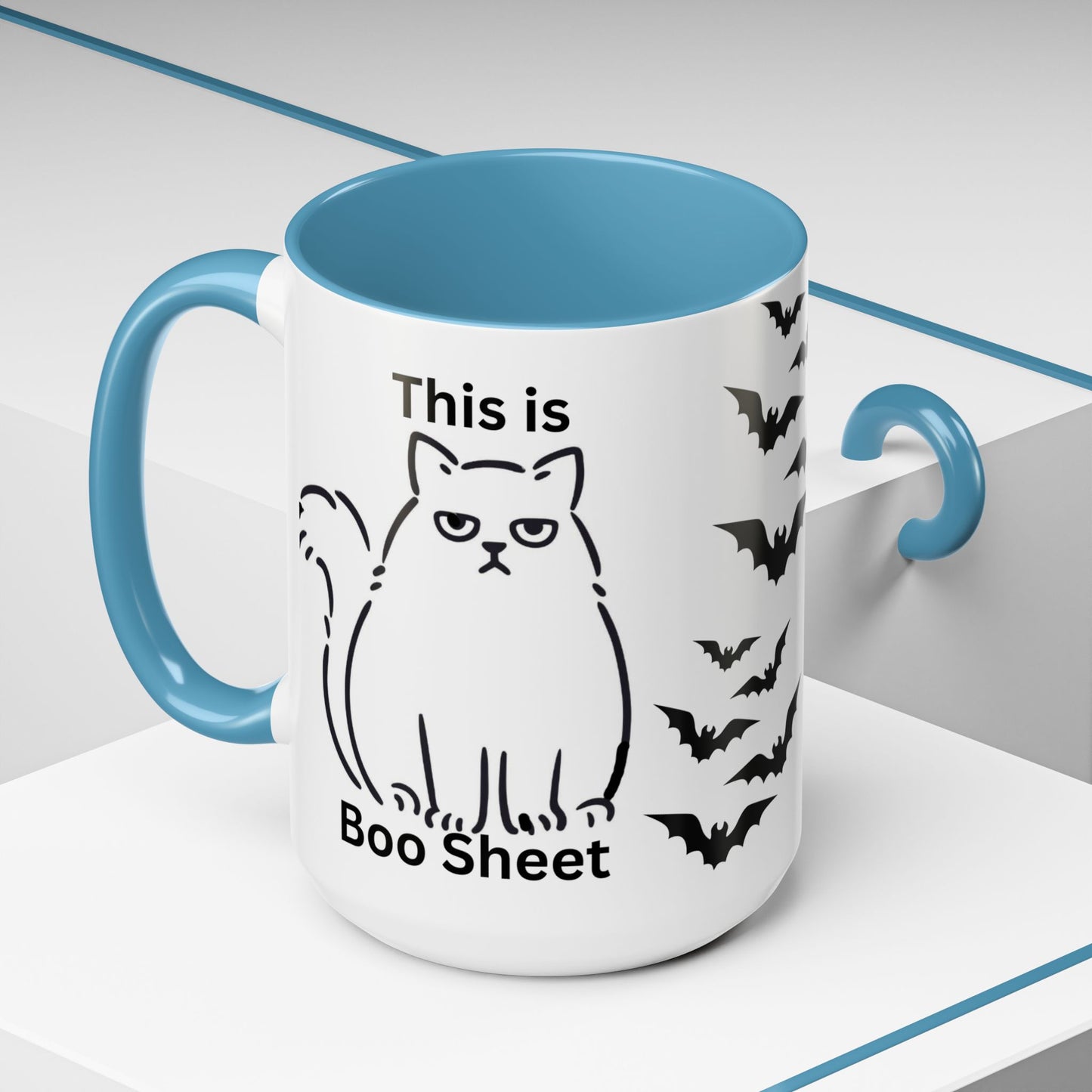 Halloween Coffee Mug, Gift for Halloween, Cat Lover Mug, Sarcastic Cat Coffee Mug, Cat Lover Gift, Gift For Cat Owner, Scary Halloween Mug, Bat Coffee Mug