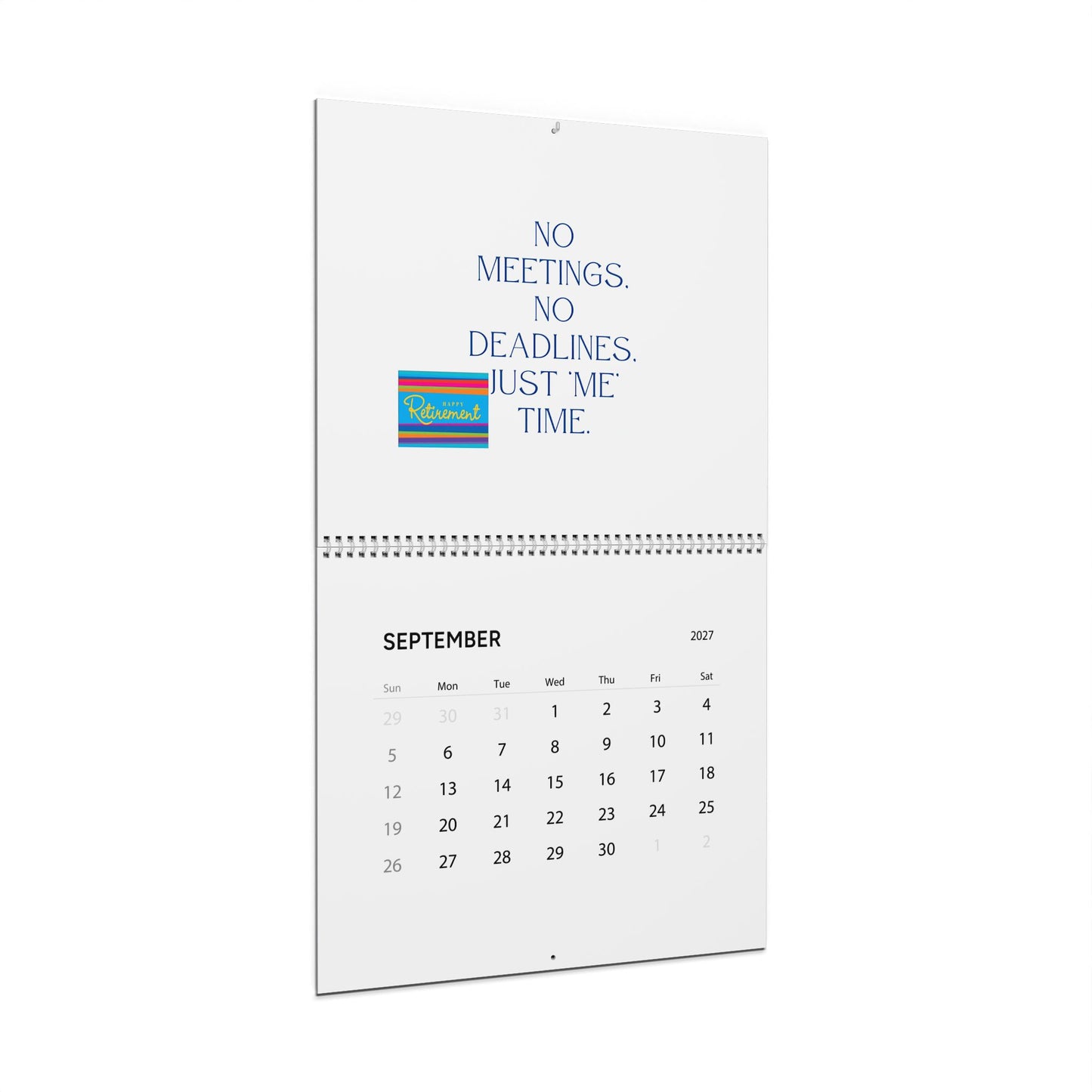 2027 Wall Calendar, Retirement Wall Calendar 2027, Monthly Planner, Retirement Gift For Him, Retirement Party Gift