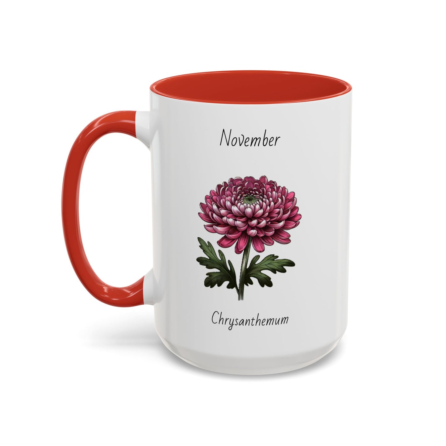 November Coffee Mug Flower Coffee Mug, November Birth Month Flower - Chrysanthemum, November Birthday Gift Flower Mug