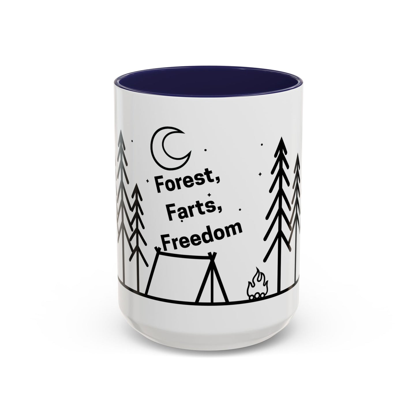 Camping Coffee Mug, Camp Kitchen Mug, Camper Coffee Mug, Forest Farts Freedom Mug, Gift for Camper, Gift for Coffee Lover, RV Lover Gift