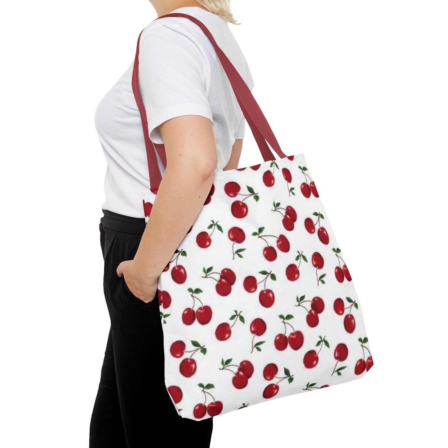 Cherry Tote Bag, Shopping Tote, Grocery Tote Bag, Activity Bag