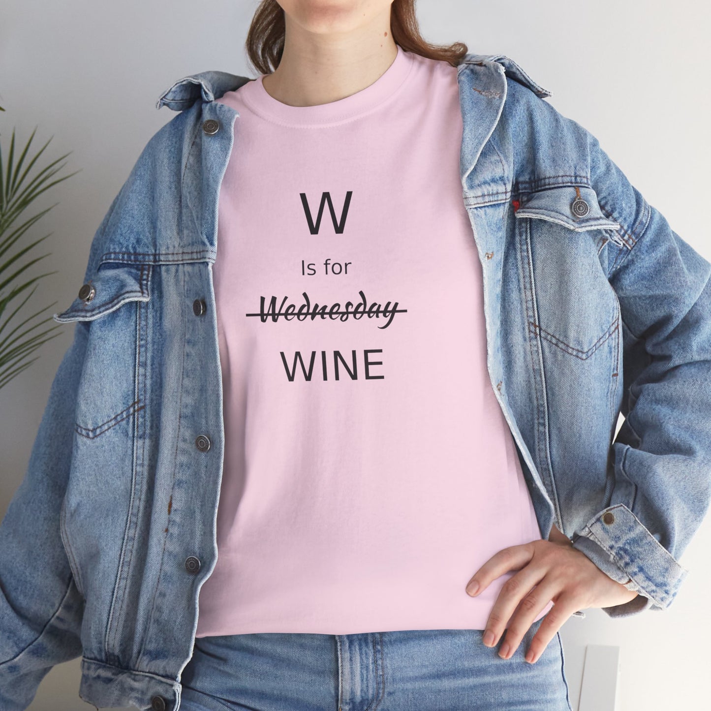 Wine Lover T Shirt, W is for Wine Cotton Tee, Wine Lover's Gift, Woman's T Shirt, T Shirt for Men, T Shirt for Women, Men's Tee, Funny T Shirt