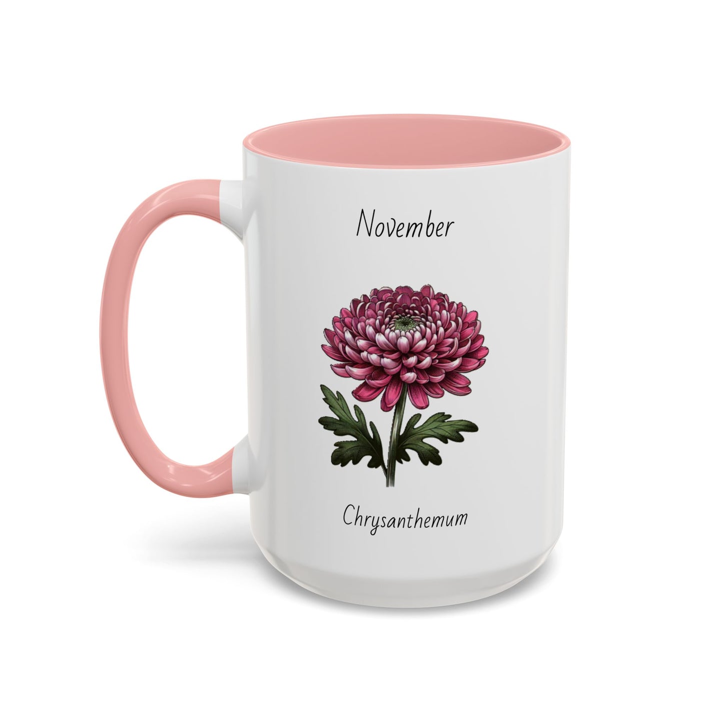 November Coffee Mug Flower Coffee Mug, November Birth Month Flower - Chrysanthemum, November Birthday Gift Flower Mug