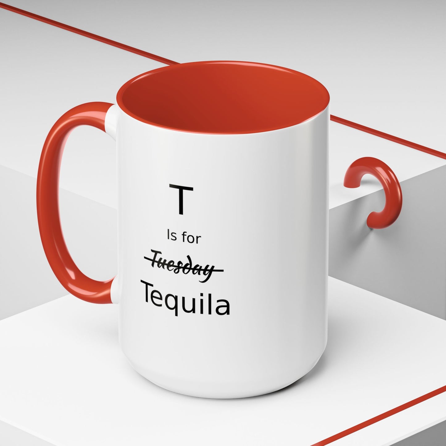T is for Tequila Coffee Mug, 15oz, Tequila Lover's Gift, Funny Mug, Gift For Girlfriend, Party Gift For Man, Tequila Drinker Gift