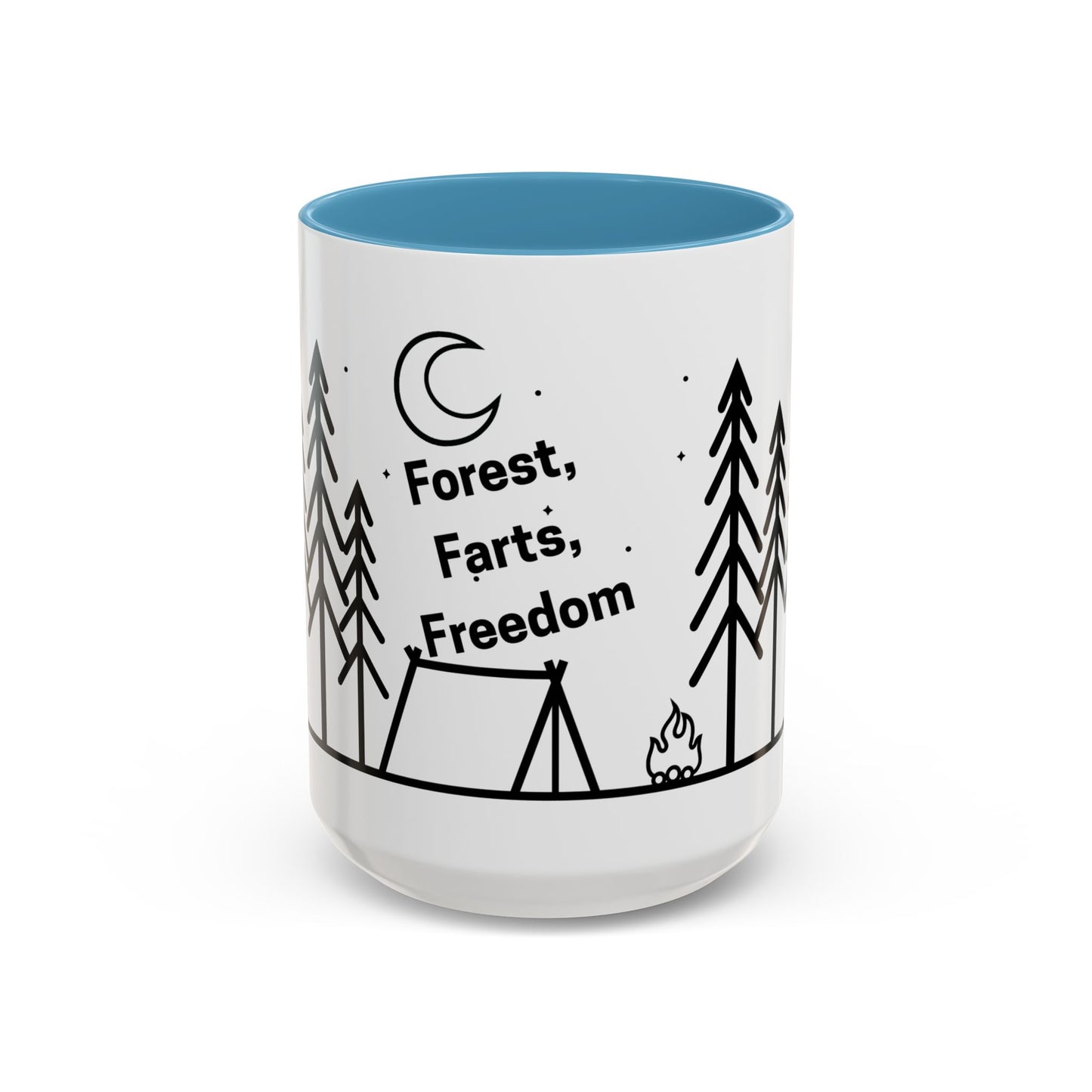 Camping Coffee Mug, Camp Kitchen Mug, Camper Coffee Mug, Forest Farts Freedom Mug, Gift for Camper, Gift for Coffee Lover, RV Lover Gift