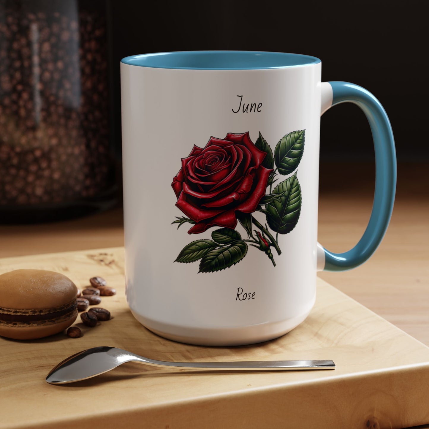 June Coffee Mug Flower Coffee Mug, June Birth Month Flower - Rose, Birthday Gift Flower, Girlfriend Gift, Coffee Lover Gift