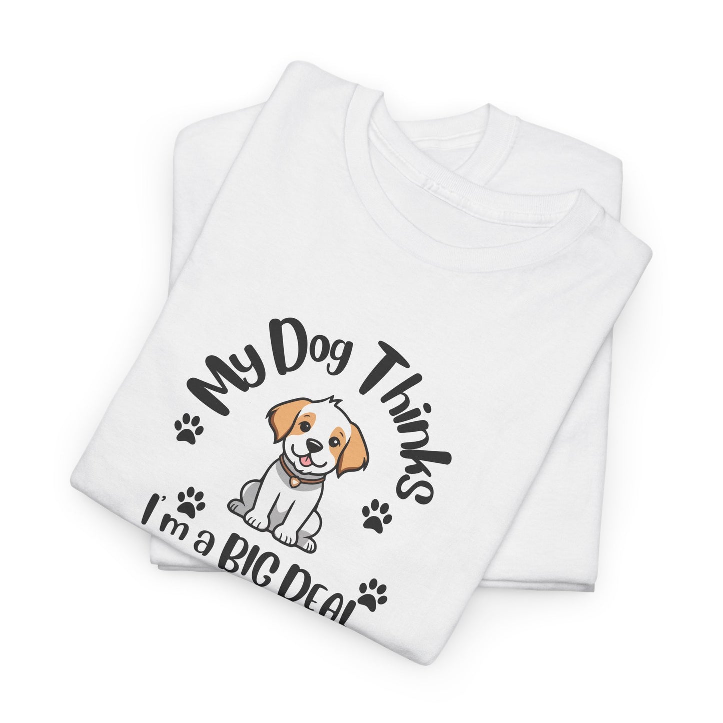 Dog Lovers T Shirt, Beagle Dog t shirt, Beagle Owner Gift, White Cotton T Shirt for Her, My Dog Thinks Puppy Cotton T Shirt, S-5XL sizes, Gift for Dad, Mothers Day Gift