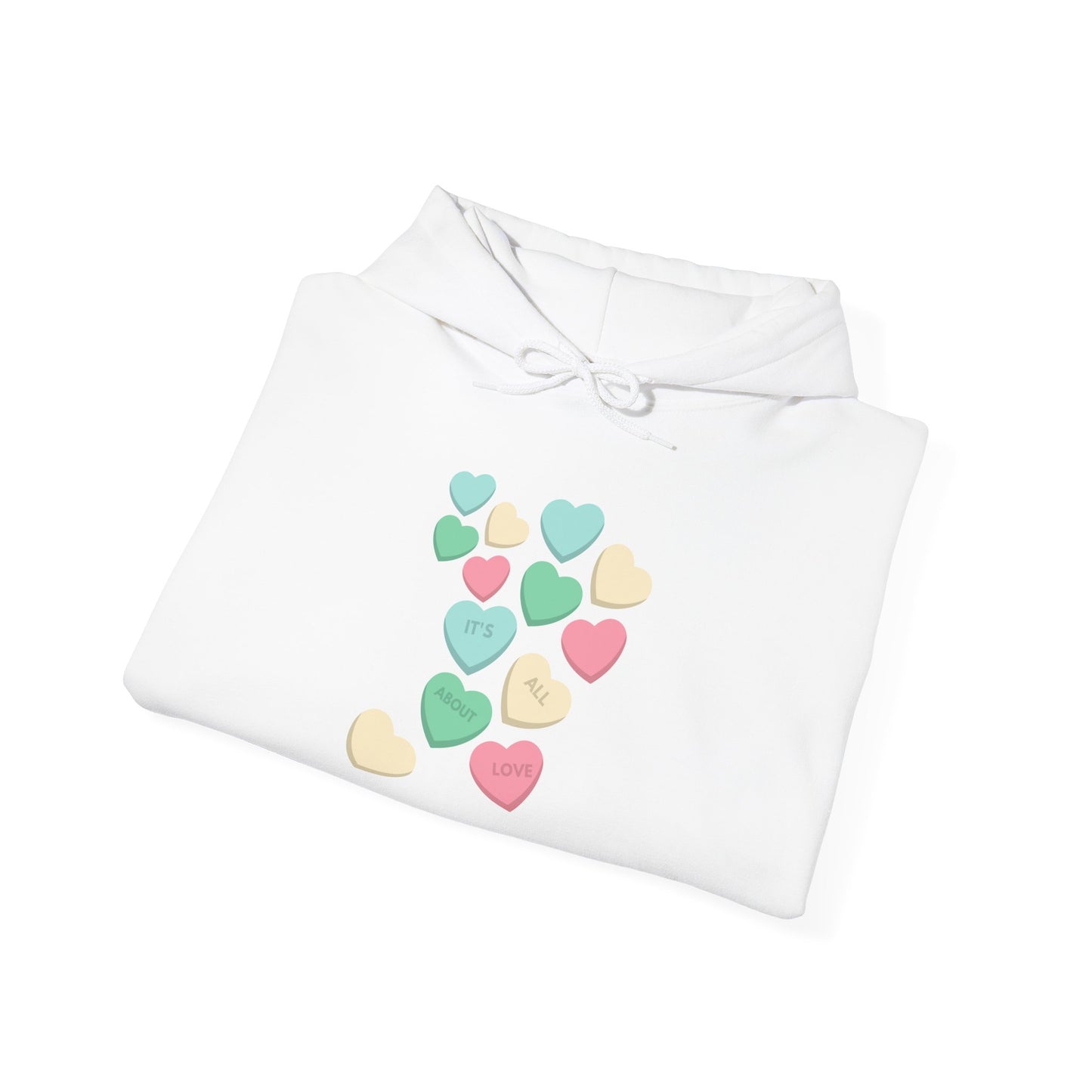Its All About Love Womens Hooded Sweatshirt