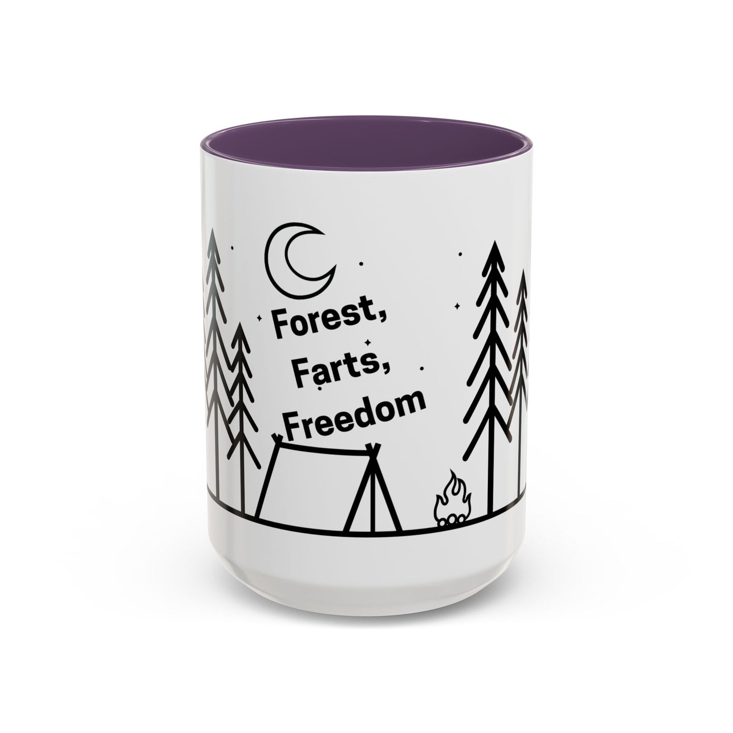 Camping Coffee Mug, Camp Kitchen Mug, Camper Coffee Mug, Forest Farts Freedom Mug, Gift for Camper, Gift for Coffee Lover, RV Lover Gift