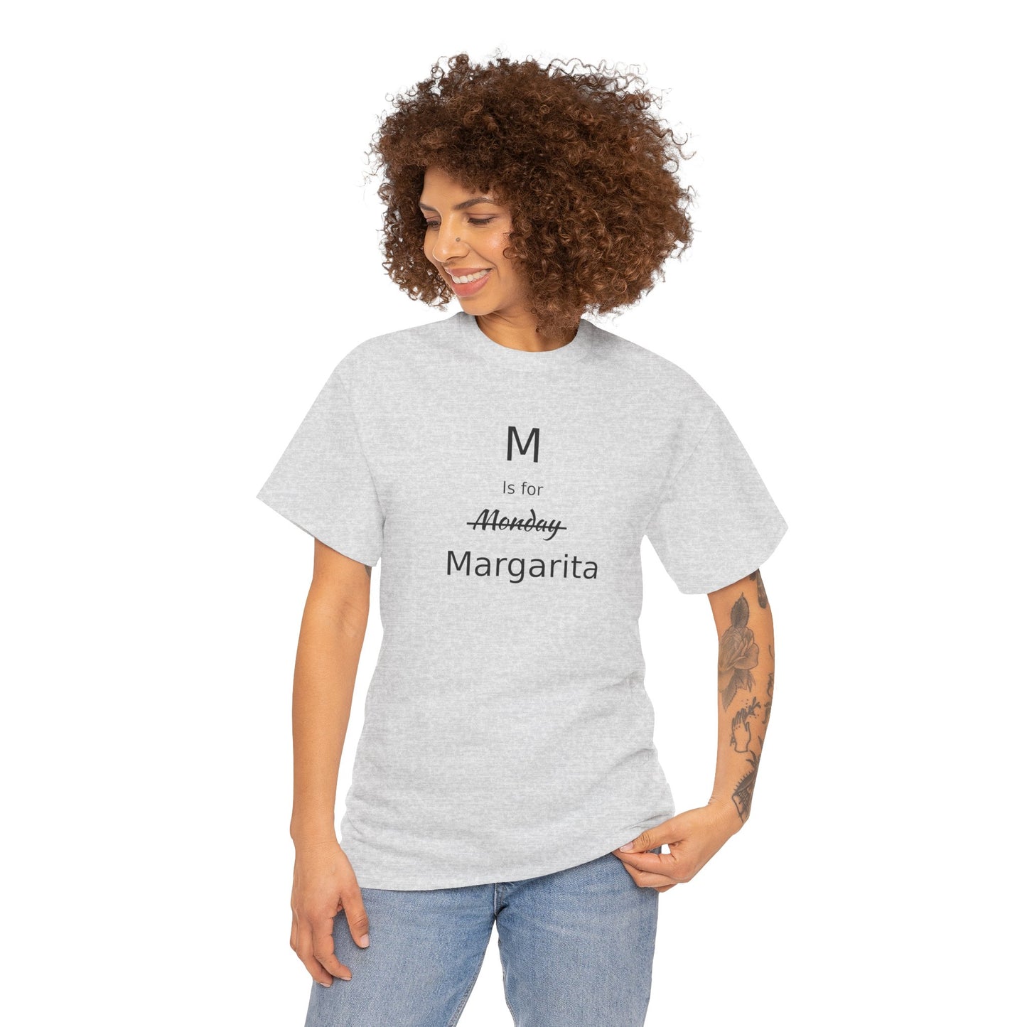 Margarita Drinker Gift, M is for Margarita Cotton Tee, Drink Lover's Gift, Woman's T Shirt, T Shirt for Men, T Shirt for Women, Men's Tee, Funny T Shirt