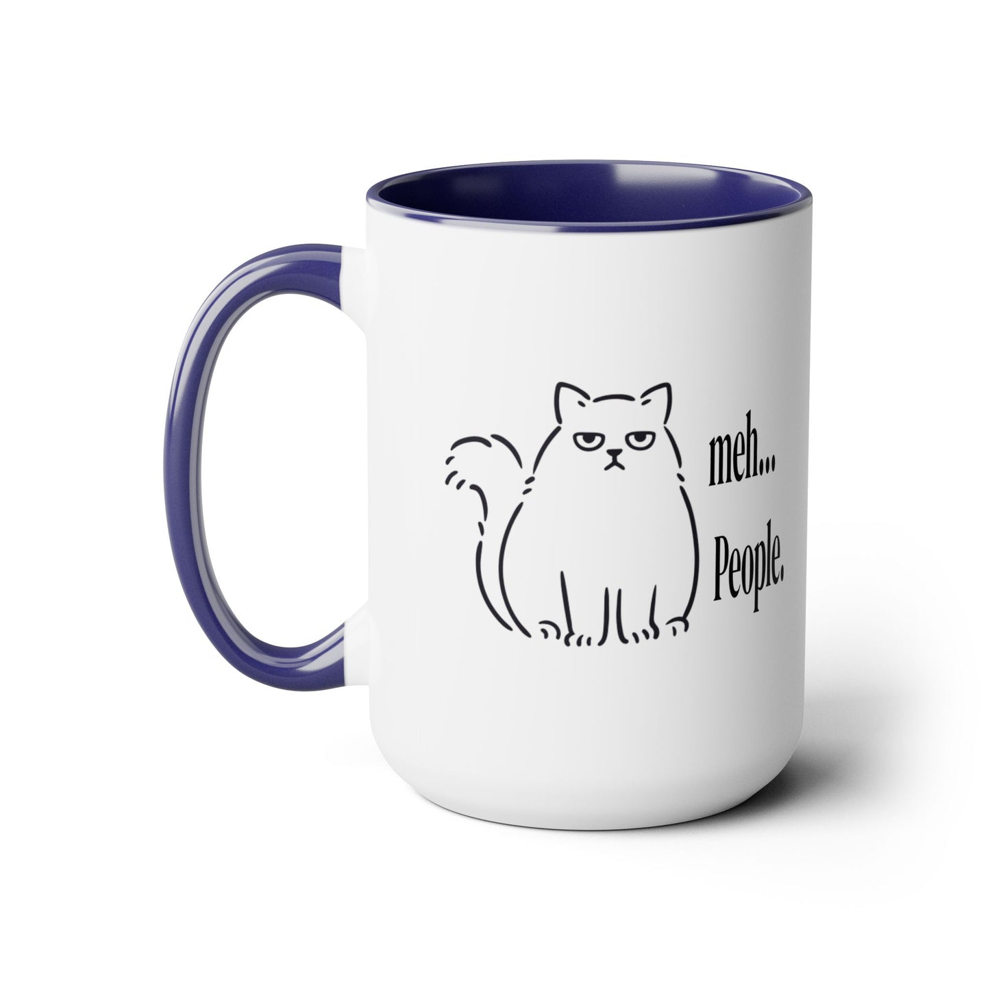 Meh...People Two-Tone Coffee Mugs, 15oz