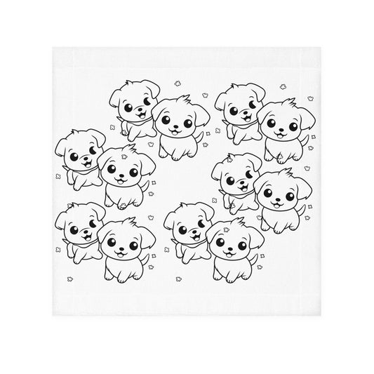 Burp Cloth, Baby Shower Gift, Puppies Burp Cloth, Gift for New Mom, Soft Burp Rag for Baby, Gift for Baby Shower