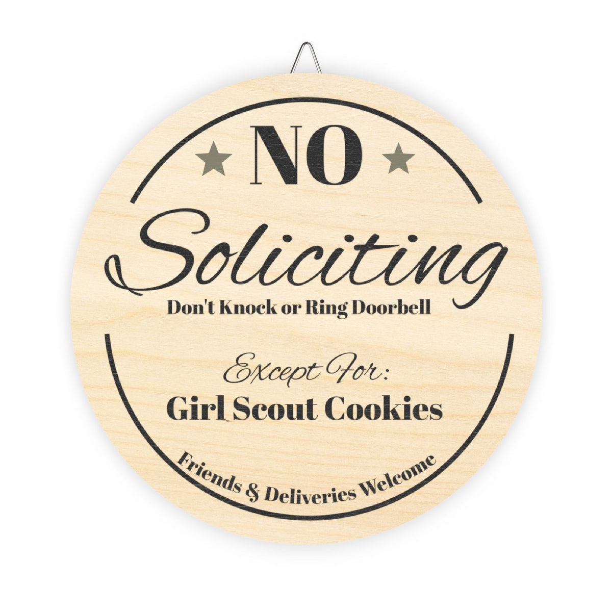 No Soliciting Wood Sign