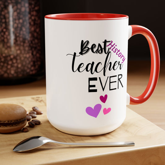 Personalized History Teacher Coffee Mug, Coffee Mug, Coffee Lover Gift, Gift For Teacher, Graduation Gift For Teacher, Best Teacher Gift For Appreciation, PTA Gift Mug for Teacher