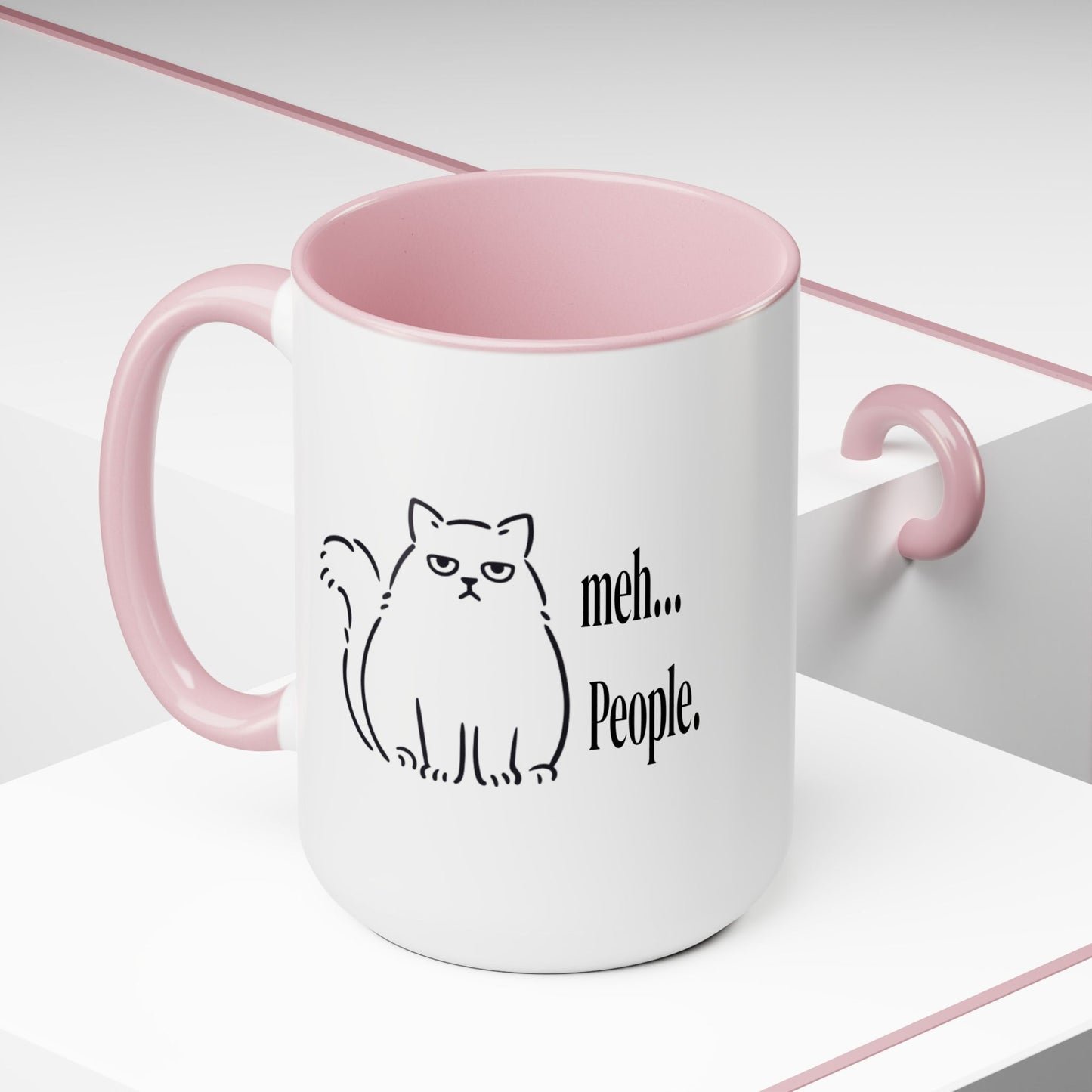 Meh...People Two-Tone Coffee Mugs, 15oz