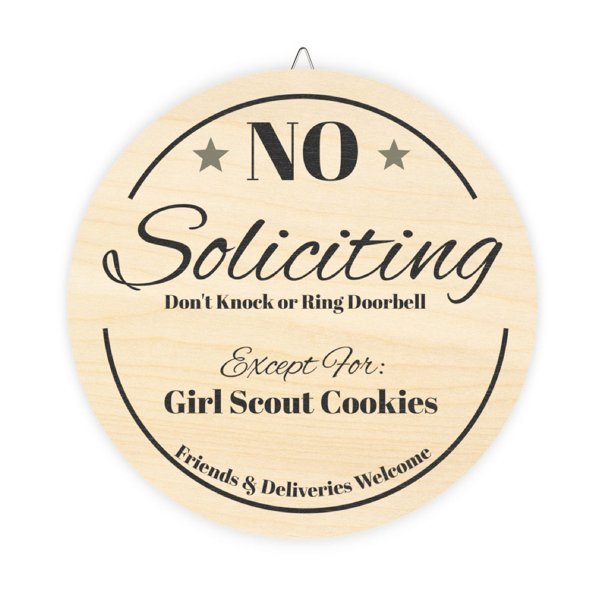 No Soliciting Wood Sign