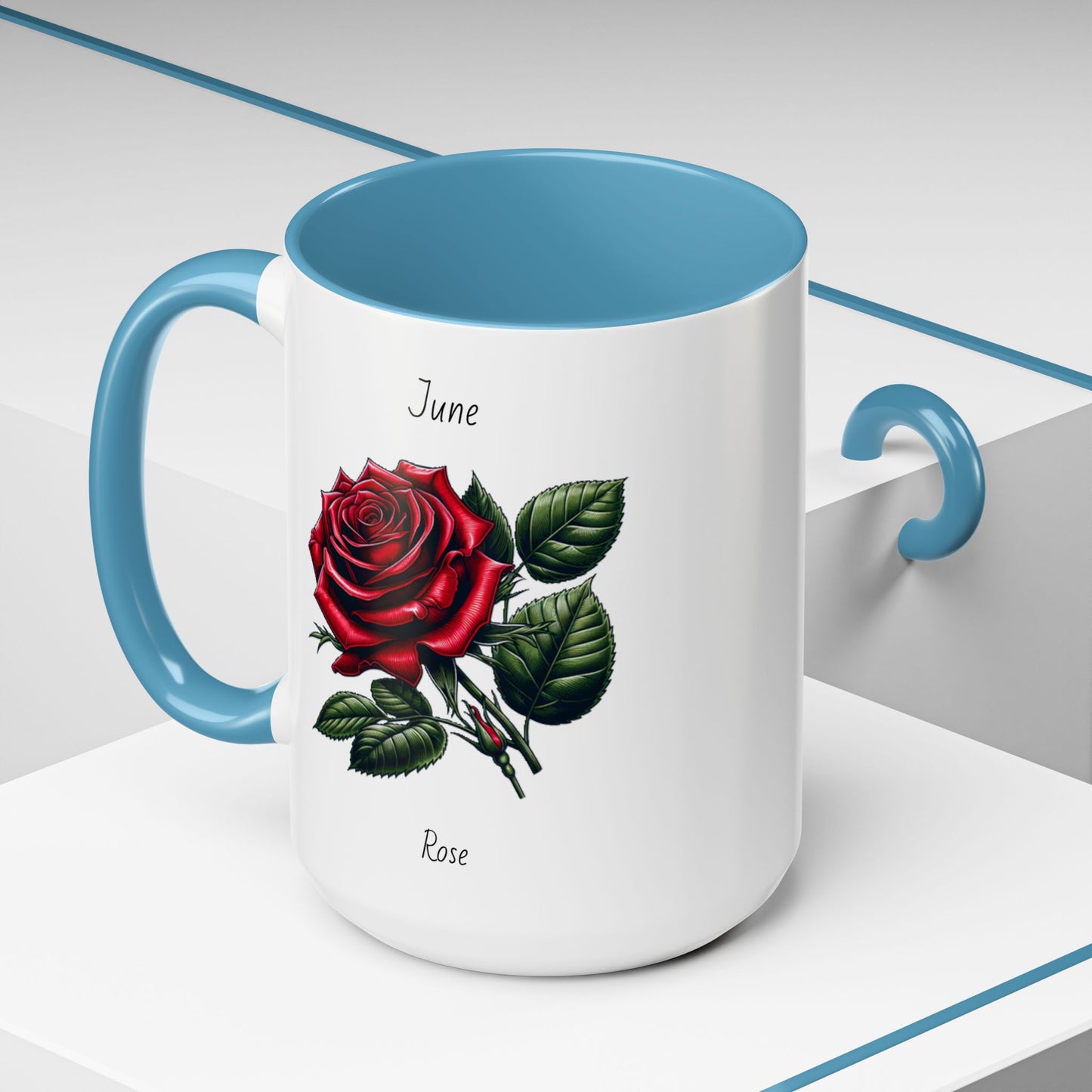 June Coffee Mug Flower Coffee Mug, June Birth Month Flower - Rose, Birthday Gift Flower, Girlfriend Gift, Coffee Lover Gift
