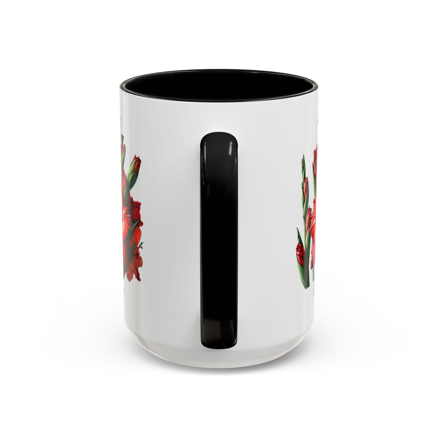 August Coffee Mug Flower Accent Coffee Mug (15oz), August Birth Month Flower - Gladiolus, Birthday Gift Flower