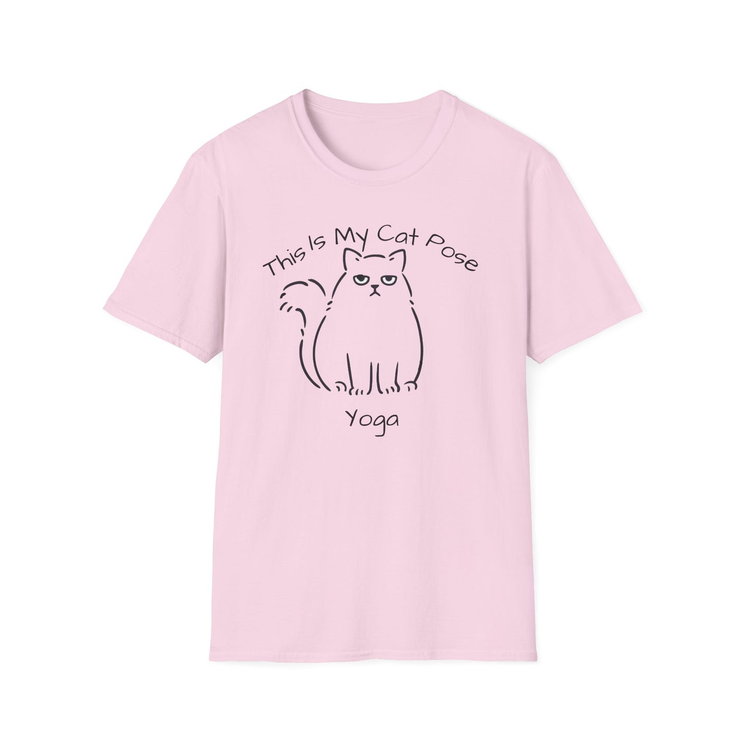 Yoga T Shirt with Cat Pose, Unisex Soft T-Shirt For Woman, Cat Lover T Shirt, Funny Cat T Shirt, Cat Lady T Shirt 10 Colors, Motivational T Shirt