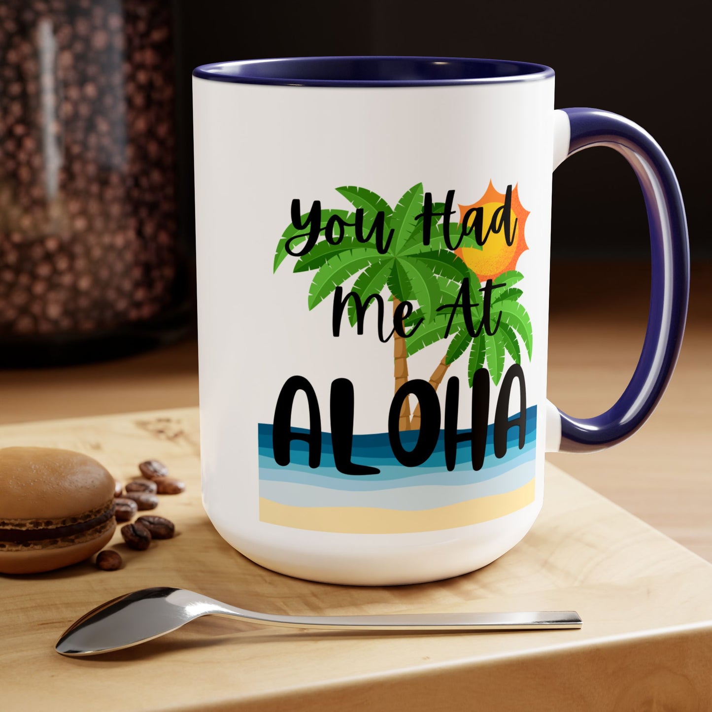 Aloha Coffee Mug, Hawaiian Coffee Mug, Coffee Lover Gift, Gift For Coffee Drinker, Girlfriend Gift, Coffee Drinker Gift, Hawaiian Party Gift