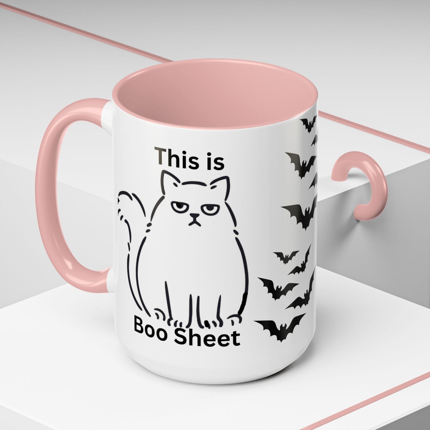 Halloween Coffee Mug, Gift for Halloween, Cat Lover Mug, Sarcastic Cat Coffee Mug, Cat Lover Gift, Gift For Cat Owner, Scary Halloween Mug, Bat Coffee Mug