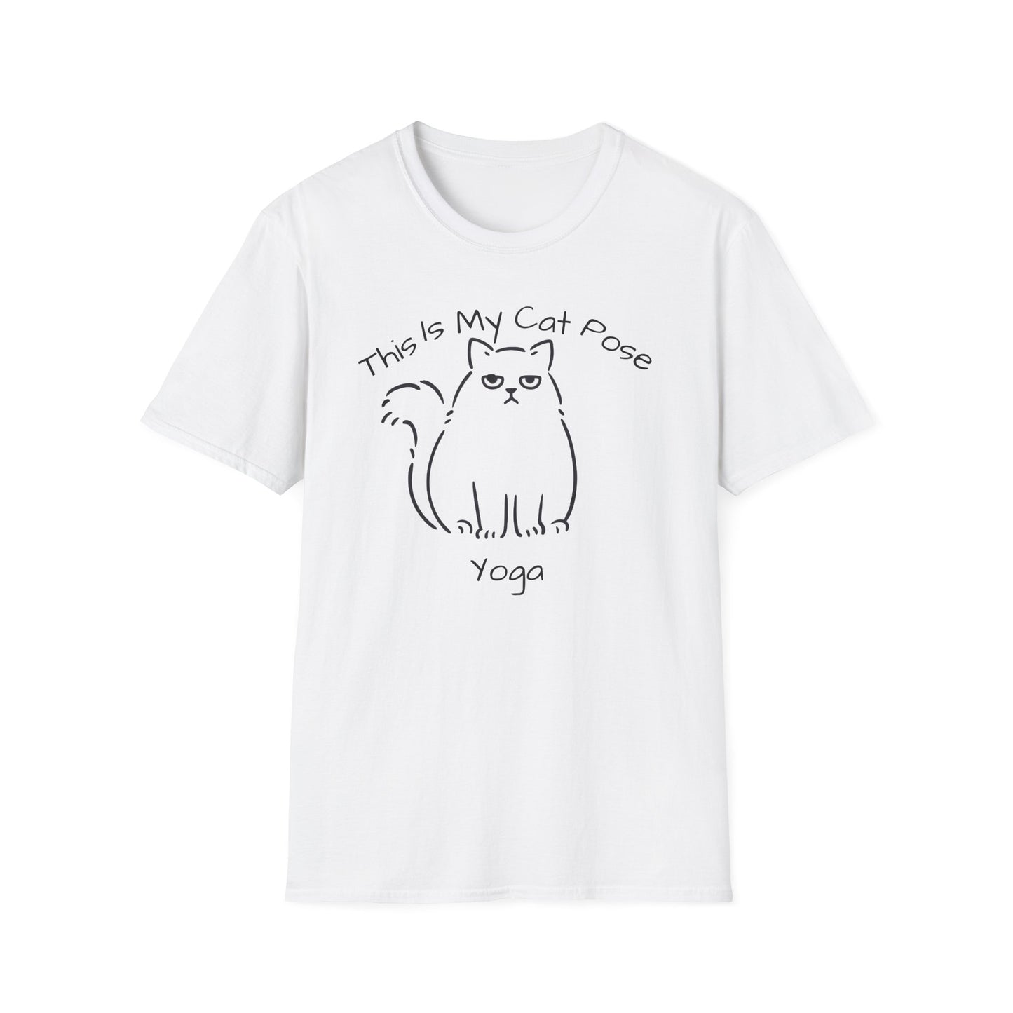Yoga T Shirt with Cat Pose, Unisex Soft T-Shirt For Woman, Cat Lover T Shirt, Funny Cat T Shirt, Cat Lady T Shirt 10 Colors, Motivational T Shirt