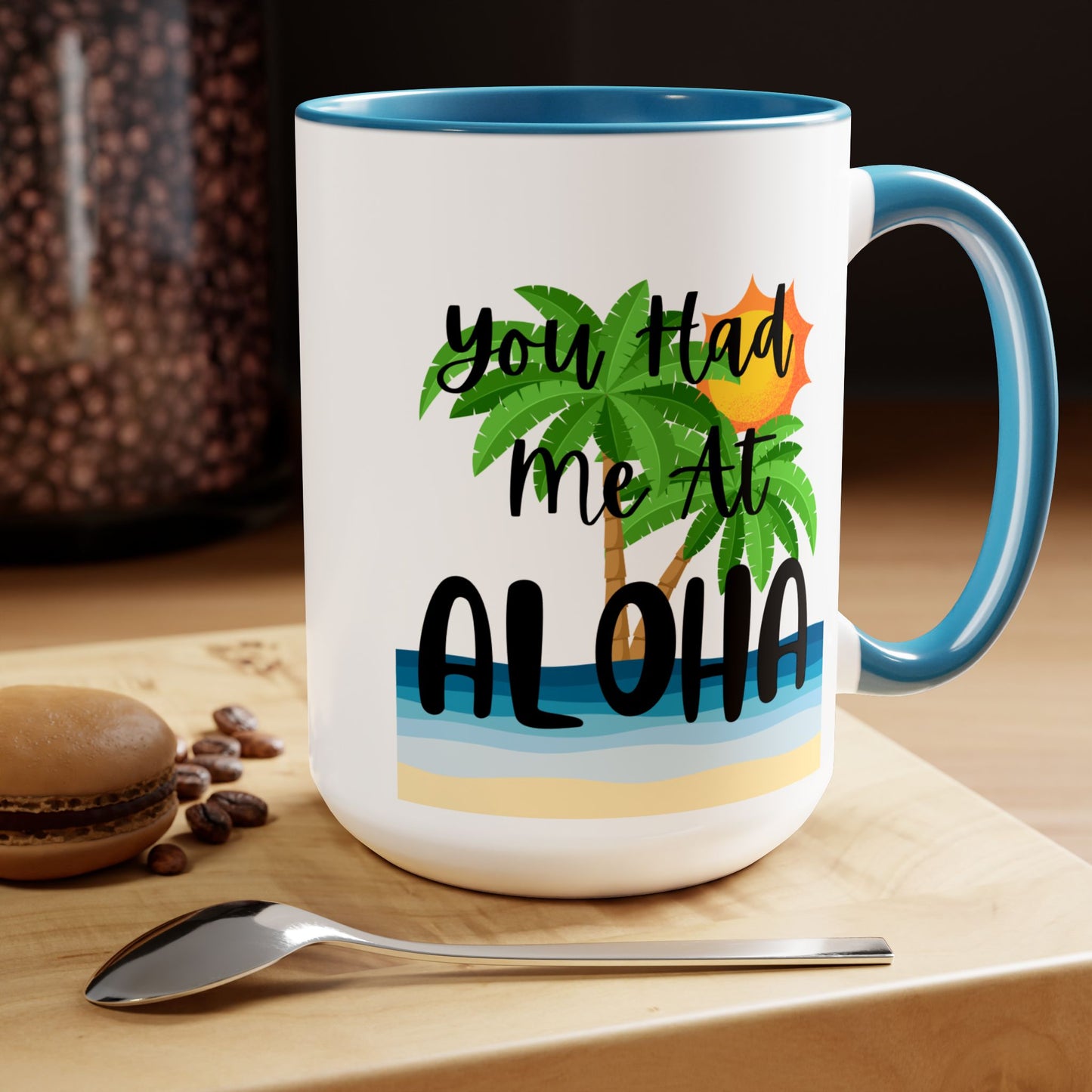 Aloha Coffee Mug, Hawaiian Coffee Mug, Coffee Lover Gift, Gift For Coffee Drinker, Girlfriend Gift, Coffee Drinker Gift, Hawaiian Party Gift