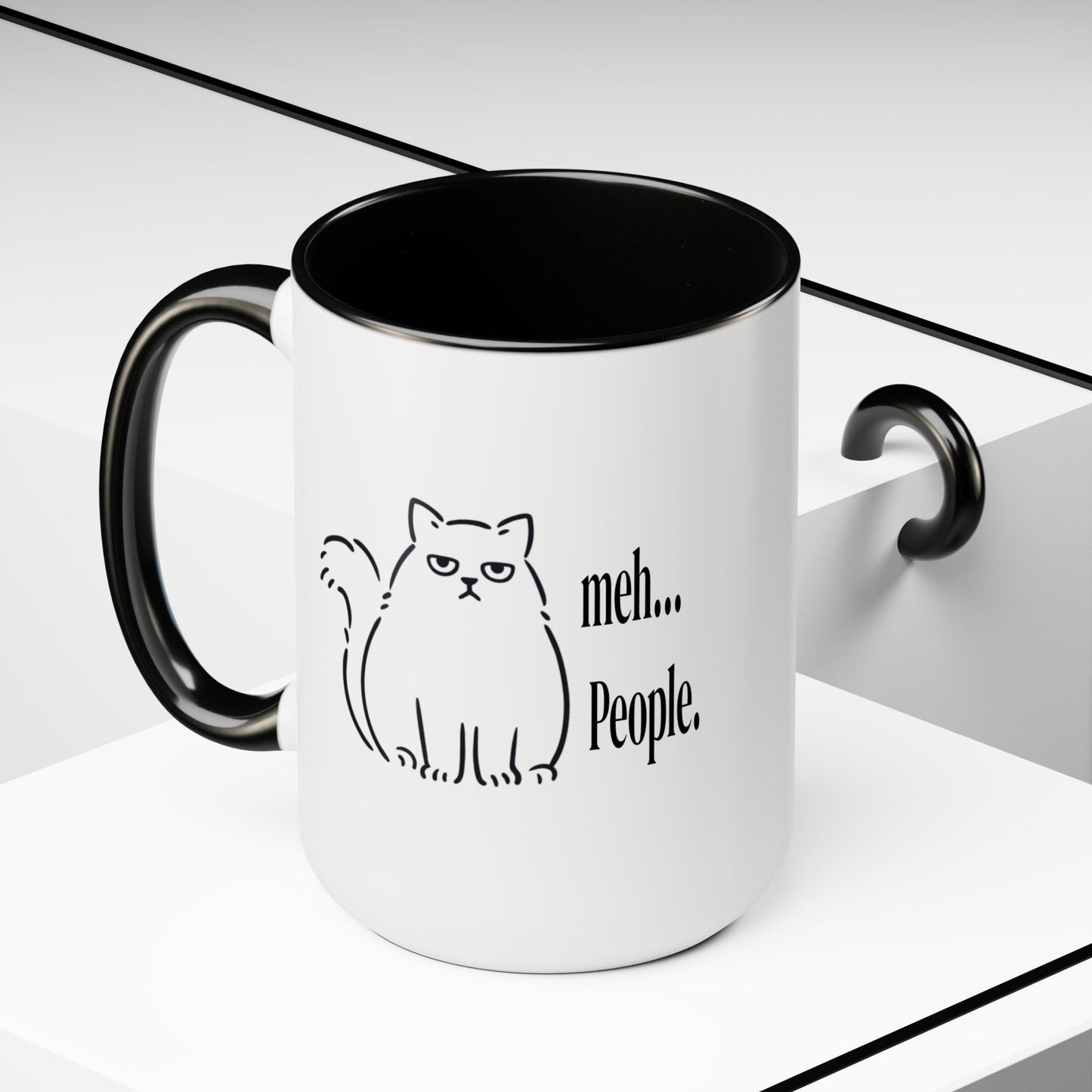 Meh...People Two-Tone Coffee Mugs, 15oz