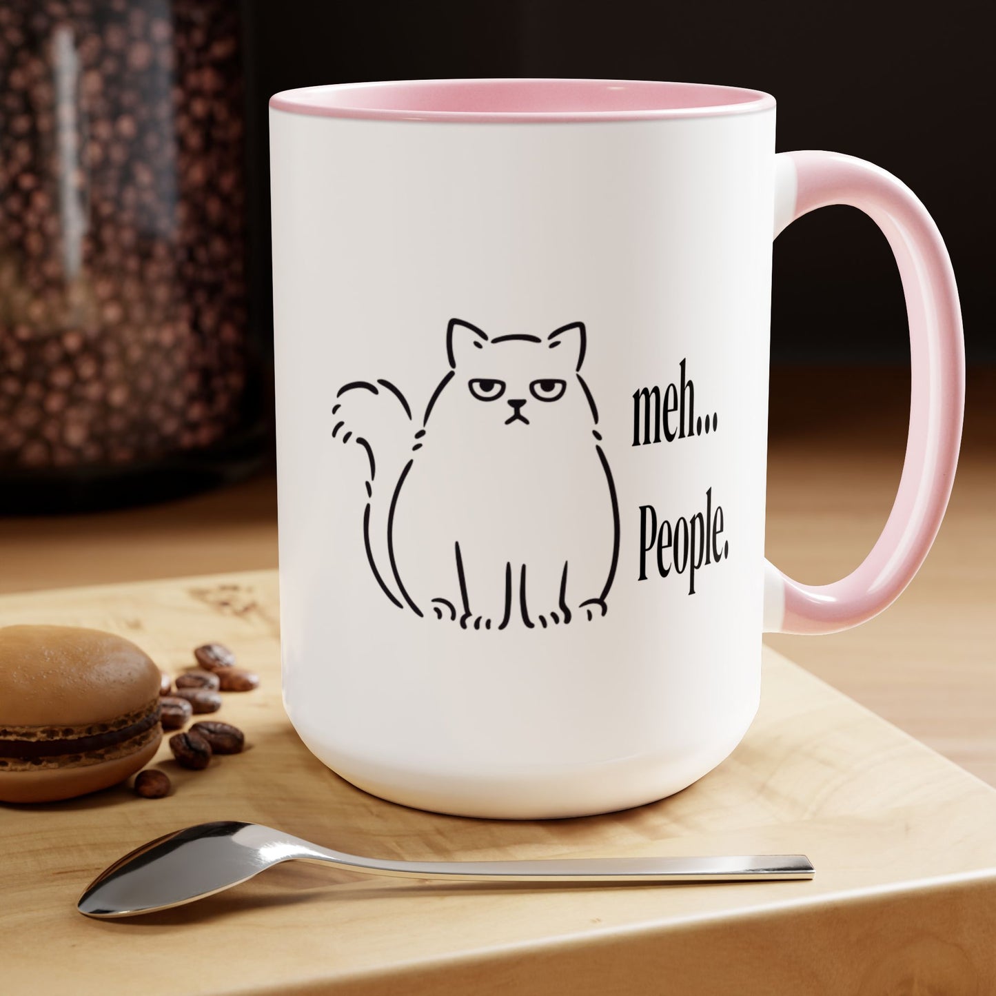 Meh...People Two-Tone Coffee Mugs, 15oz