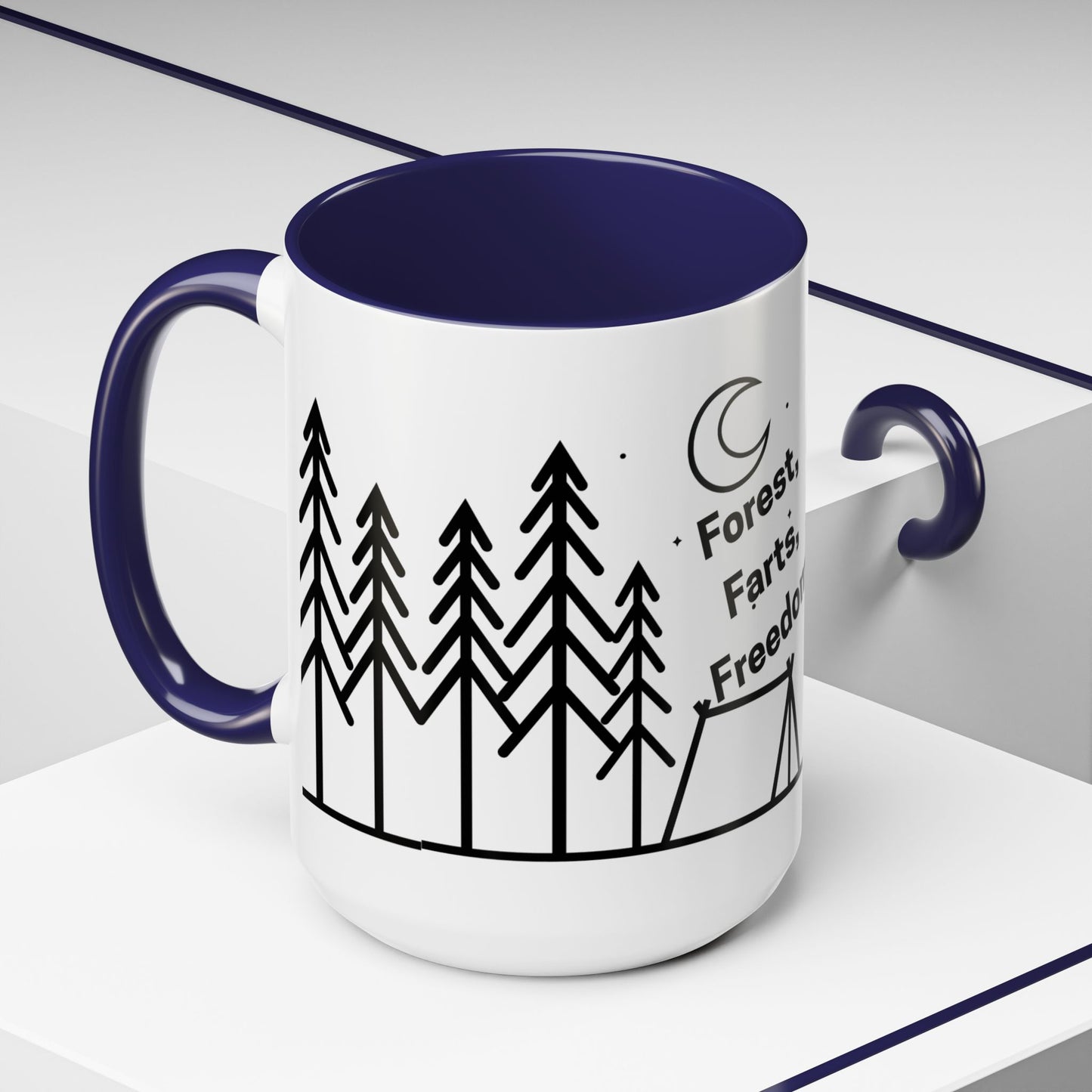 Camping Coffee Mug, Camp Kitchen Mug, Camper Coffee Mug, Forest Farts Freedom Mug, Gift for Camper, Gift for Coffee Lover, RV Lover Gift