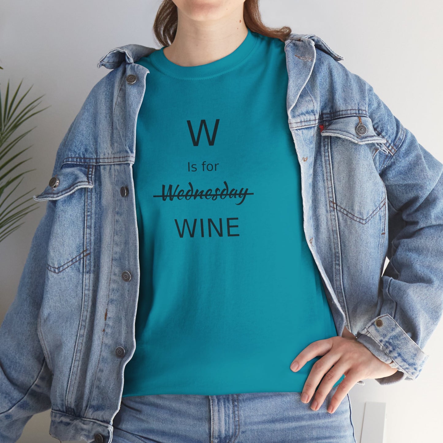Wine Lover T Shirt, W is for Wine Cotton Tee, Wine Lover's Gift, Woman's T Shirt, T Shirt for Men, T Shirt for Women, Men's Tee, Funny T Shirt