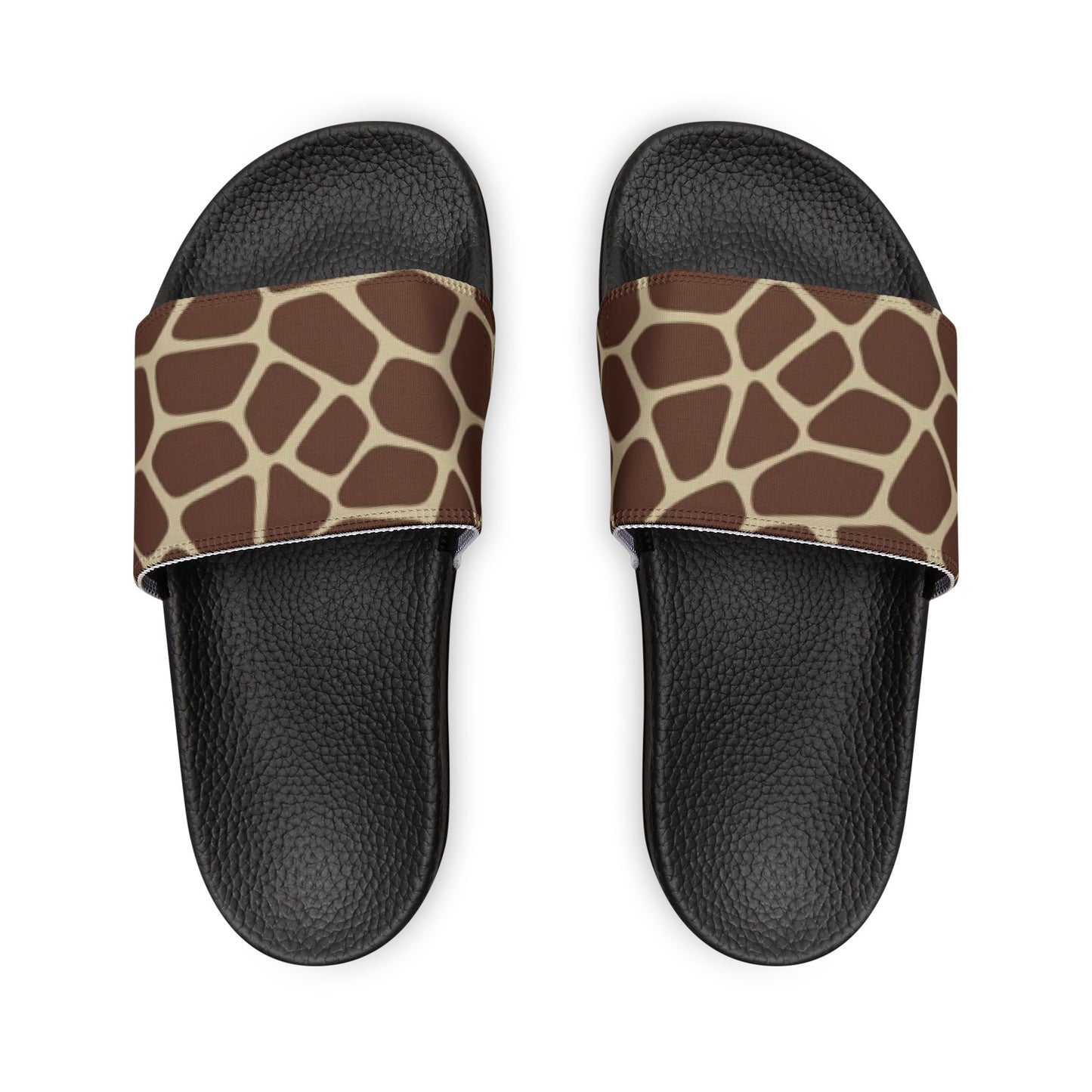 Classy Sandals for Special Occasion, Giraffe Womens Slide Sandals, 8 Sizes, Beach Footwear, Casual Footwear, Animal Print Sandals