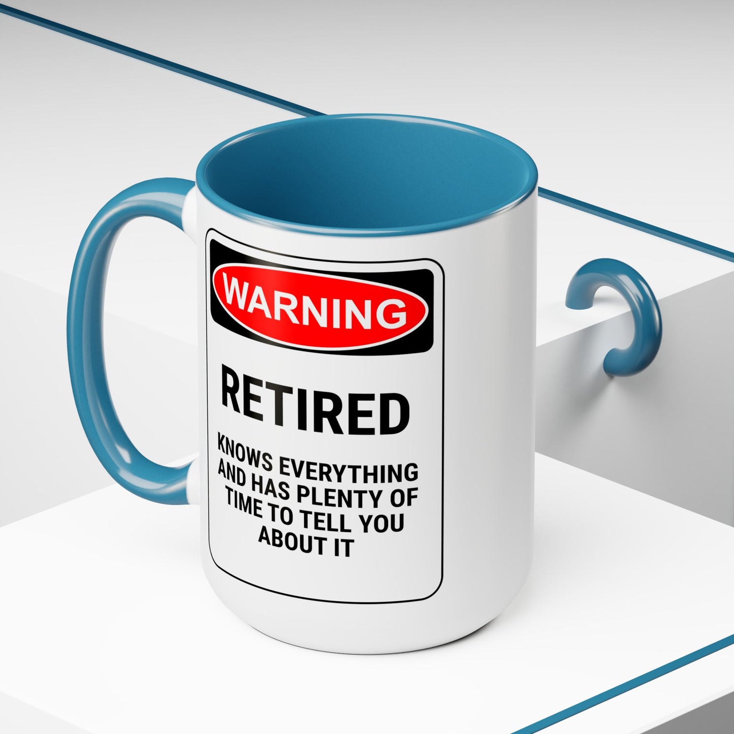 Retirement Coffee Mug, Coffee Mug 15oz, Warning, Retirement Coffee Lover Gift, Gift For Retiree, Retiree Gift, Retirement Party, Retirement Mug
