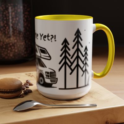 White mug with red inside and handle