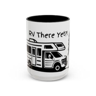 White mug with black inside and handle